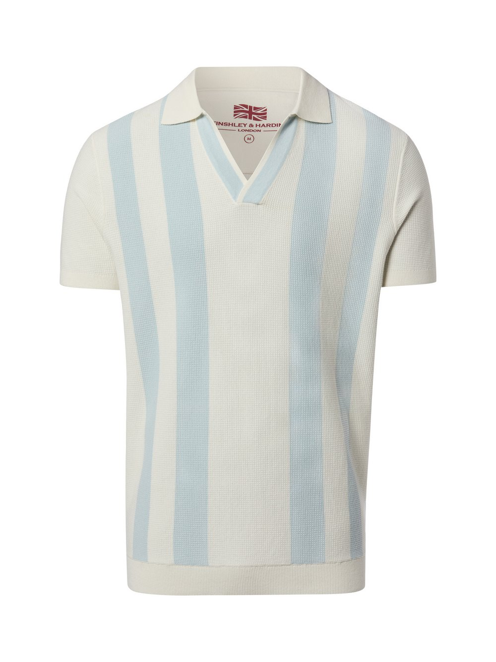 Finshley & Harding London Męska koszulka polo Mężczyźni Bawełna niebieski|biały, XL