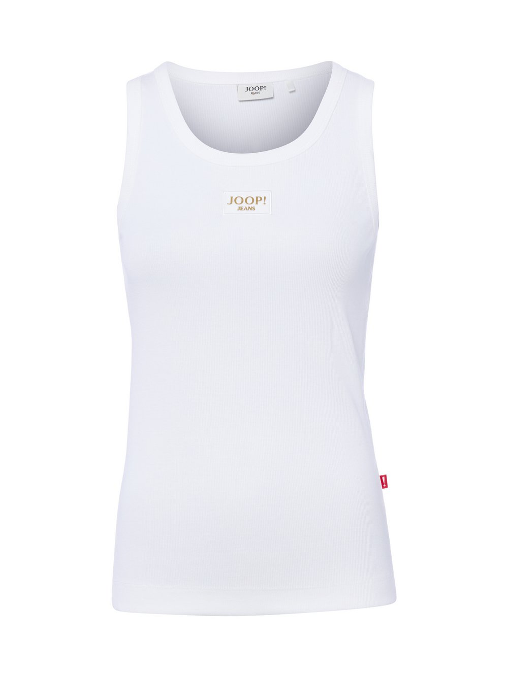 Joop Jeans Damski prążkowany top - Tana Kobiety Bawełna biały, XS