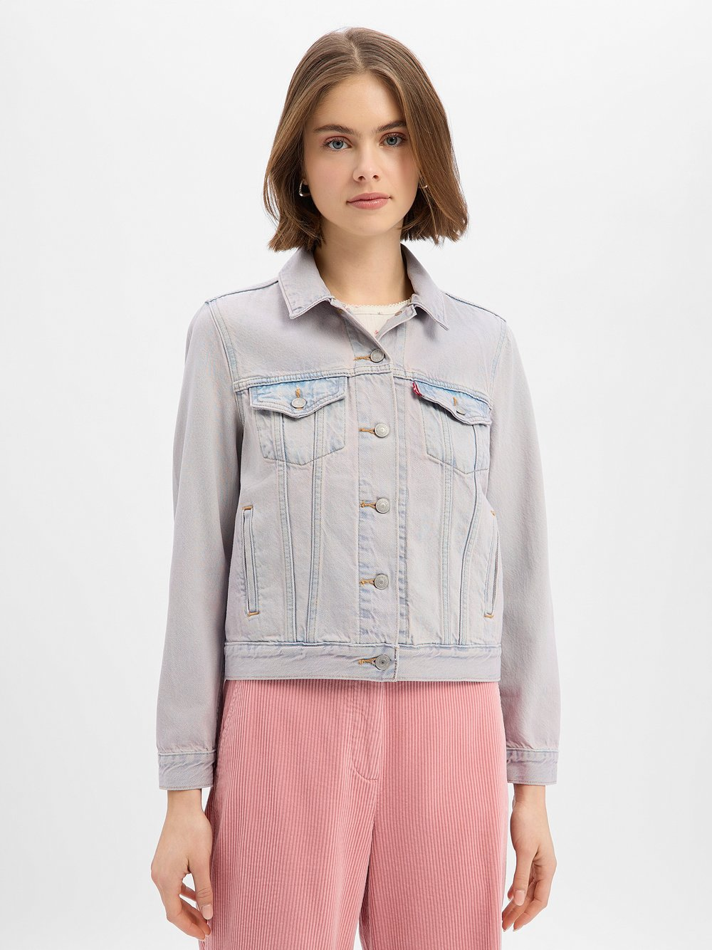 Levi's Damska kurtka dżinsowa - Original Trucker Jacket Kobiety Bawełna różowy, L
