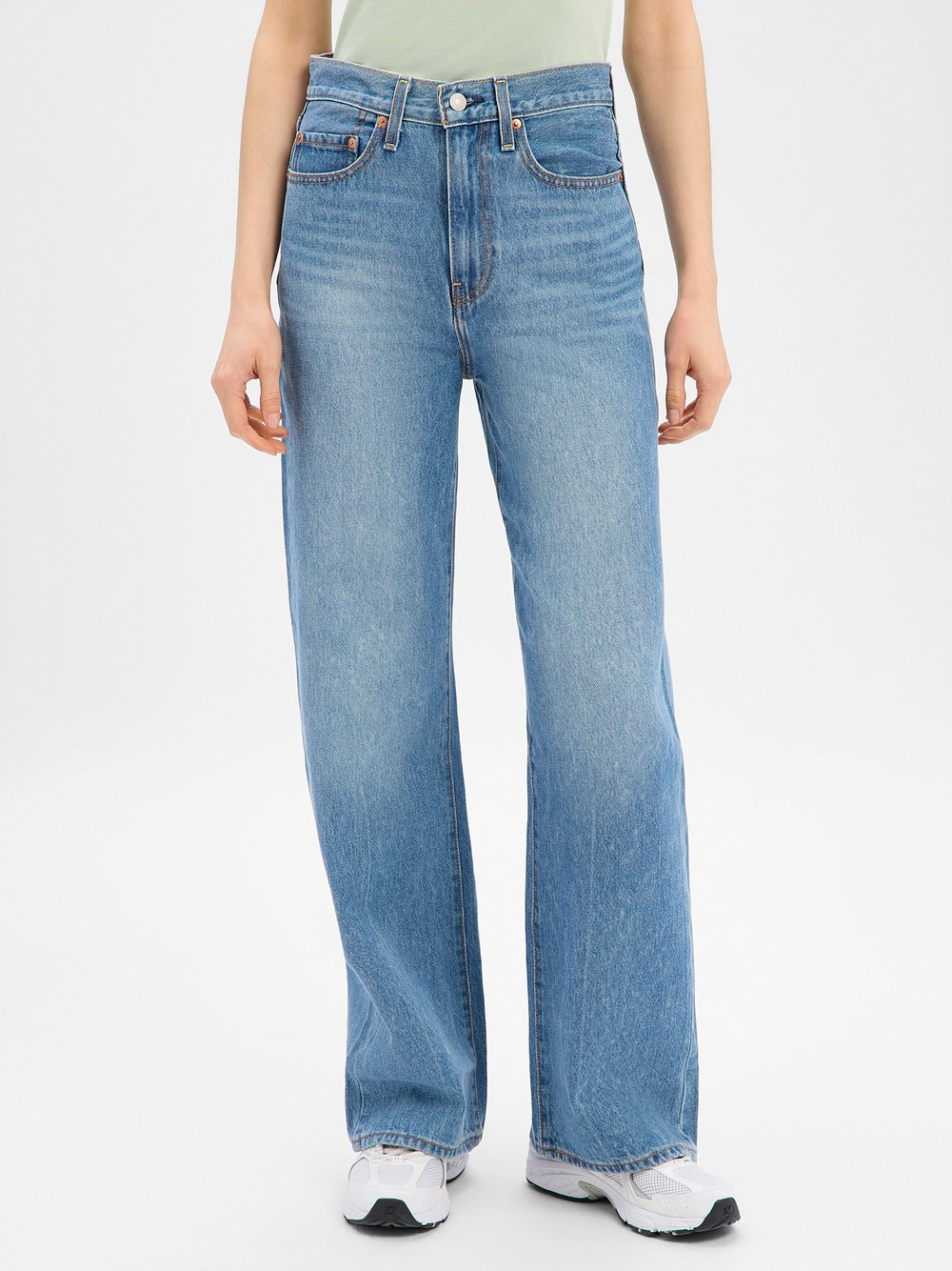 Levi's Dżinsy - Szeroka nogawka w prążki Kobiety Bawełna niebieski, 27-32