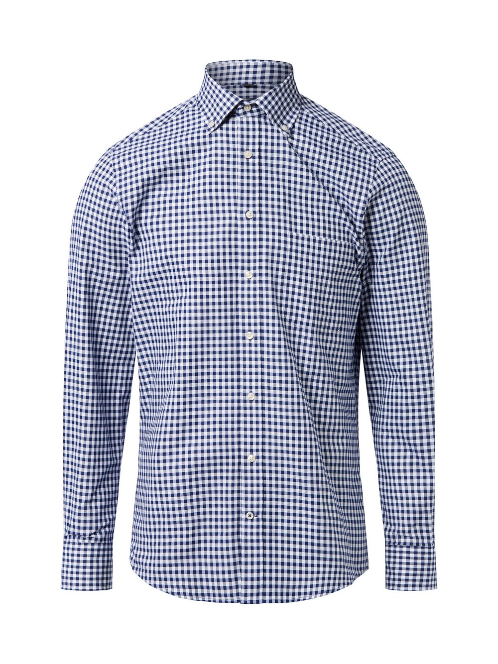 Nils Sundström Męska koszula casual Mężczyźni Regular Fit Bawełna niebieski|biały, XL