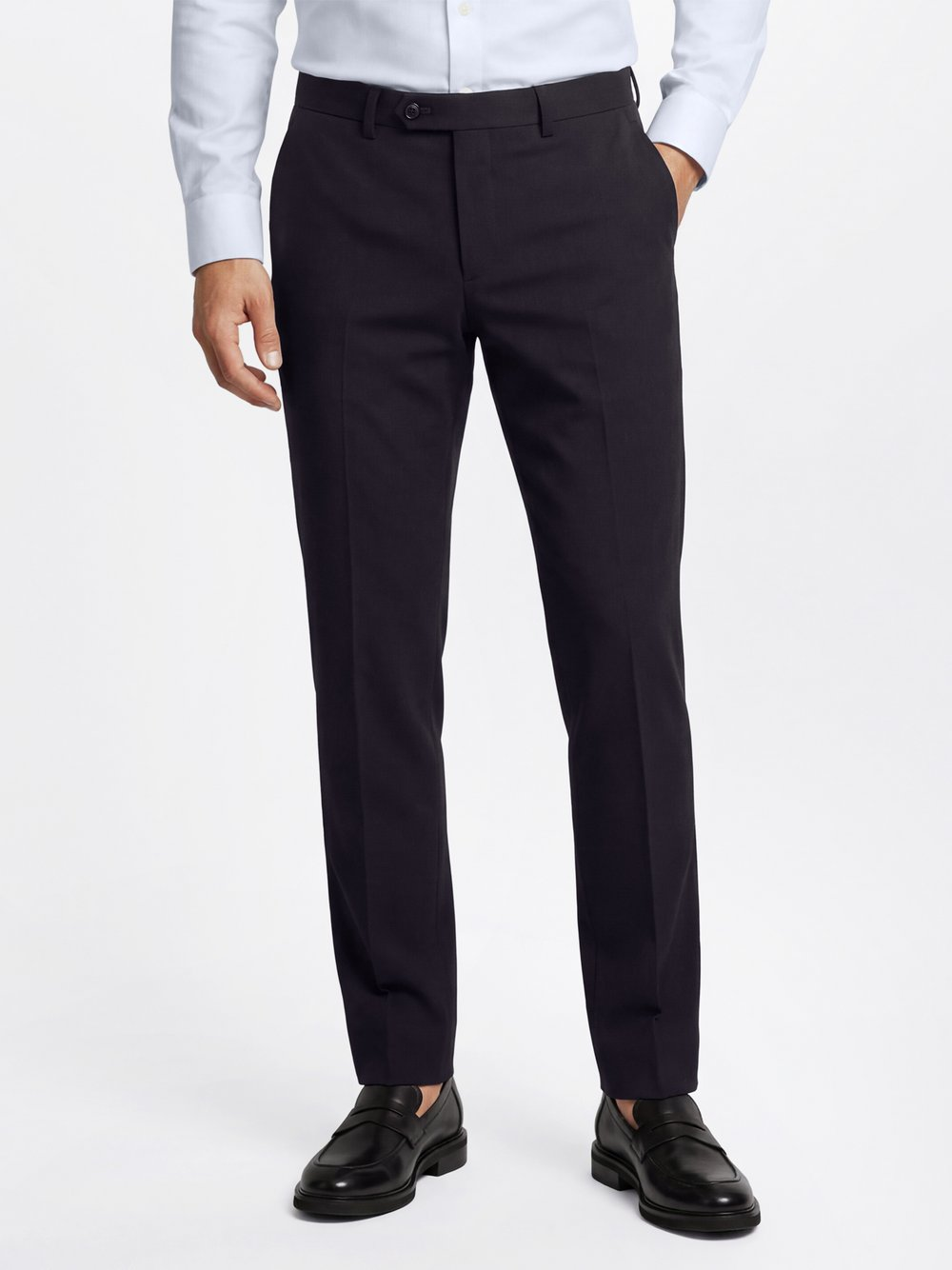 Finshley & Harding London Spodnie - Hoxdon Mężczyźni Slim Fit niebieski, 44