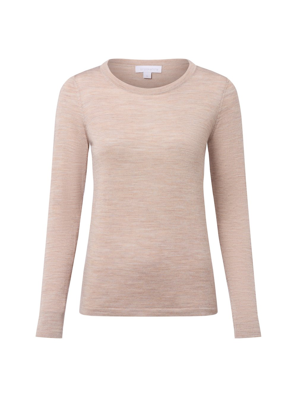 brookshire Sweter z dzianiny merino Kobiety Wełna szary|beżowy, M