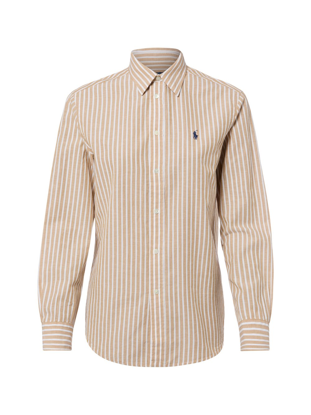 Polo Ralph Lauren Damska bluzka koszulowa z lnem Kobiety Bawełna brązowy, XS