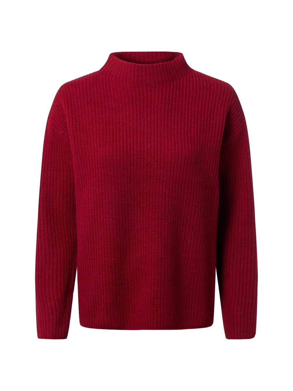 Marie Lund Sweter damski z dzianiny merino Kobiety Wełna merino czerwony jednolity, XS