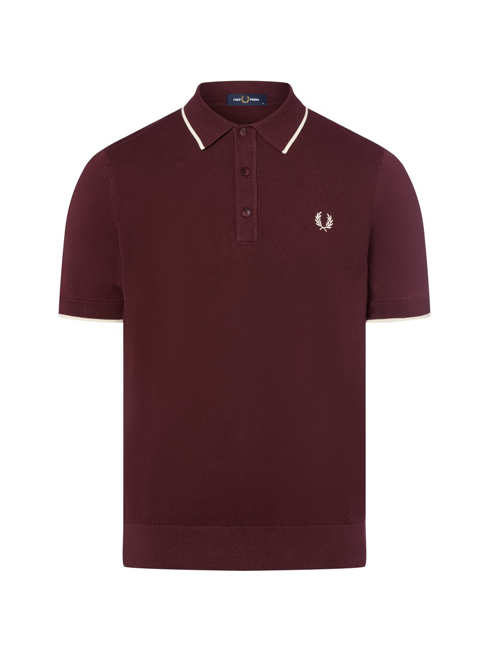 Fred Perry Męska koszula z dzianiny Mężczyźni Bawełna czerwony, S