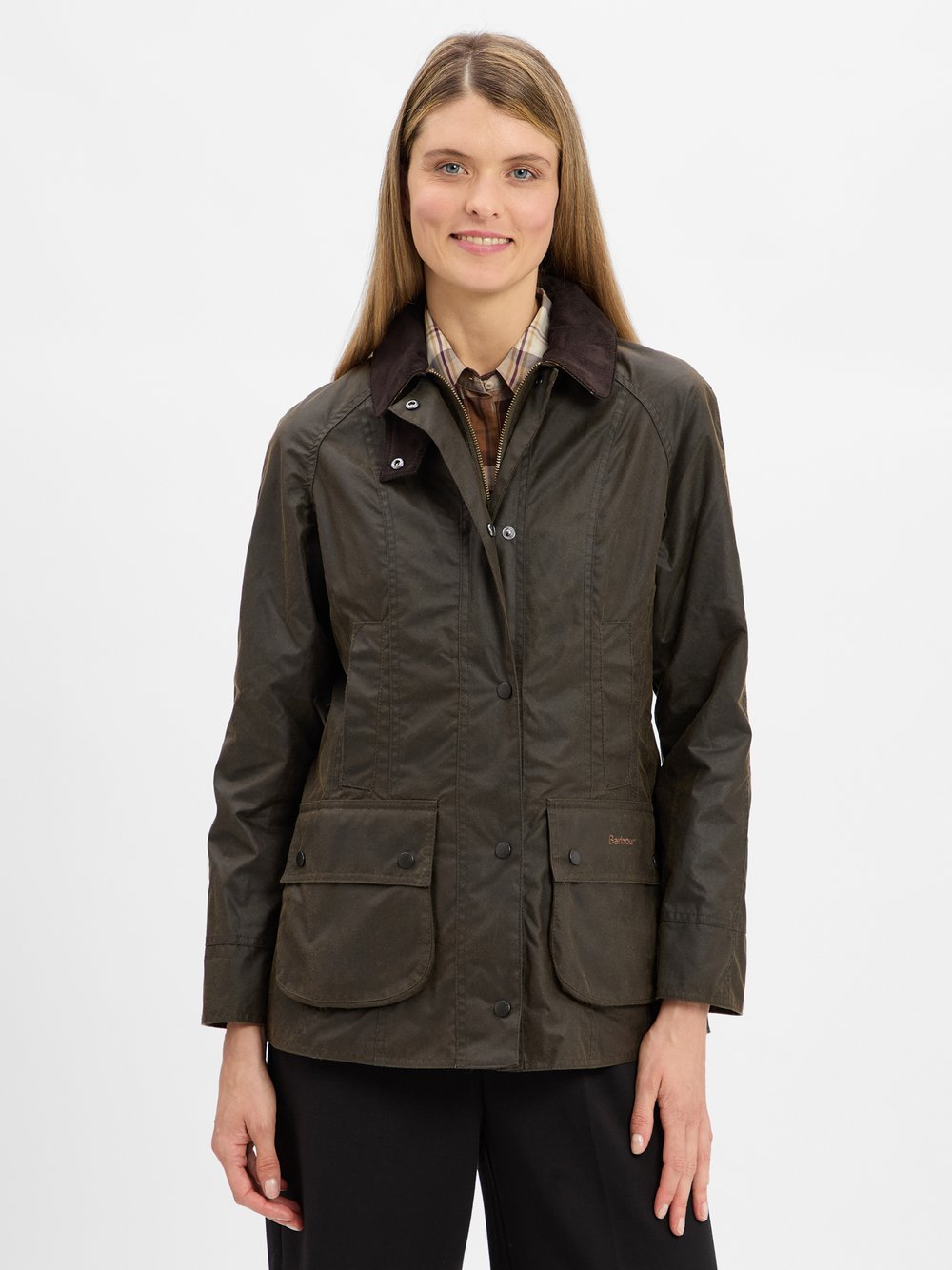 Barbour Kurtka damska - Beadnell Kobiety Bawełna zielony, 38