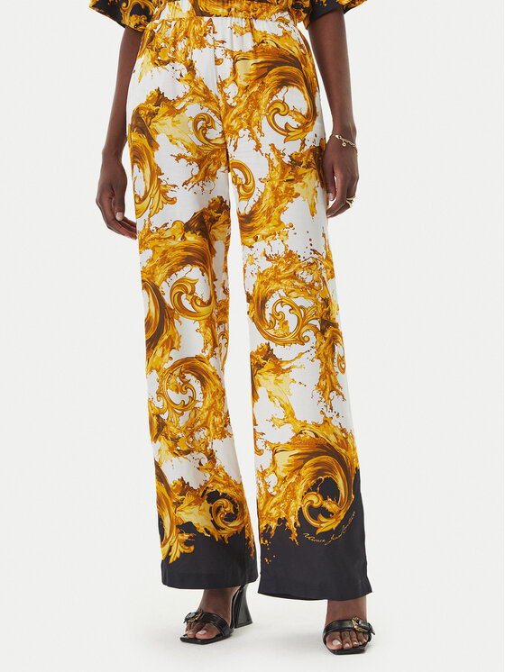Versace Jeans Couture Spodnie materiałowe 80HAA1P2 NS833 Żółty ciemny Regular Fit