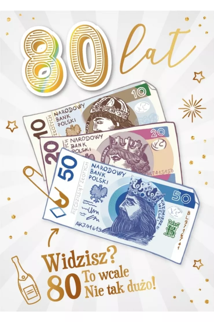 Karnet Urodziny 80