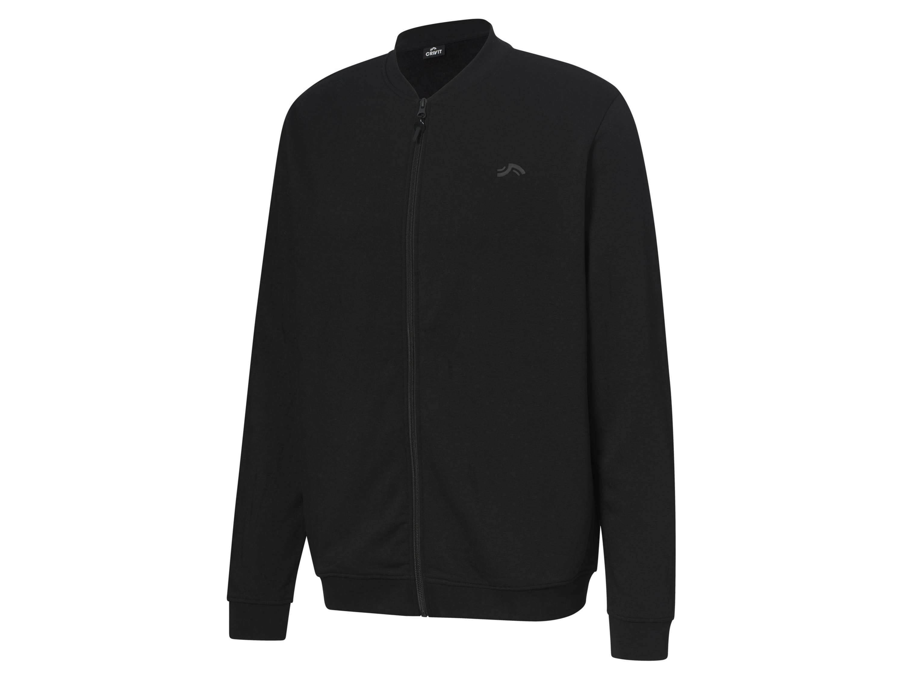 CRIVIT Bluza dresowa męska z technologią HeiQ Mint (XL(56/58), Czarny)