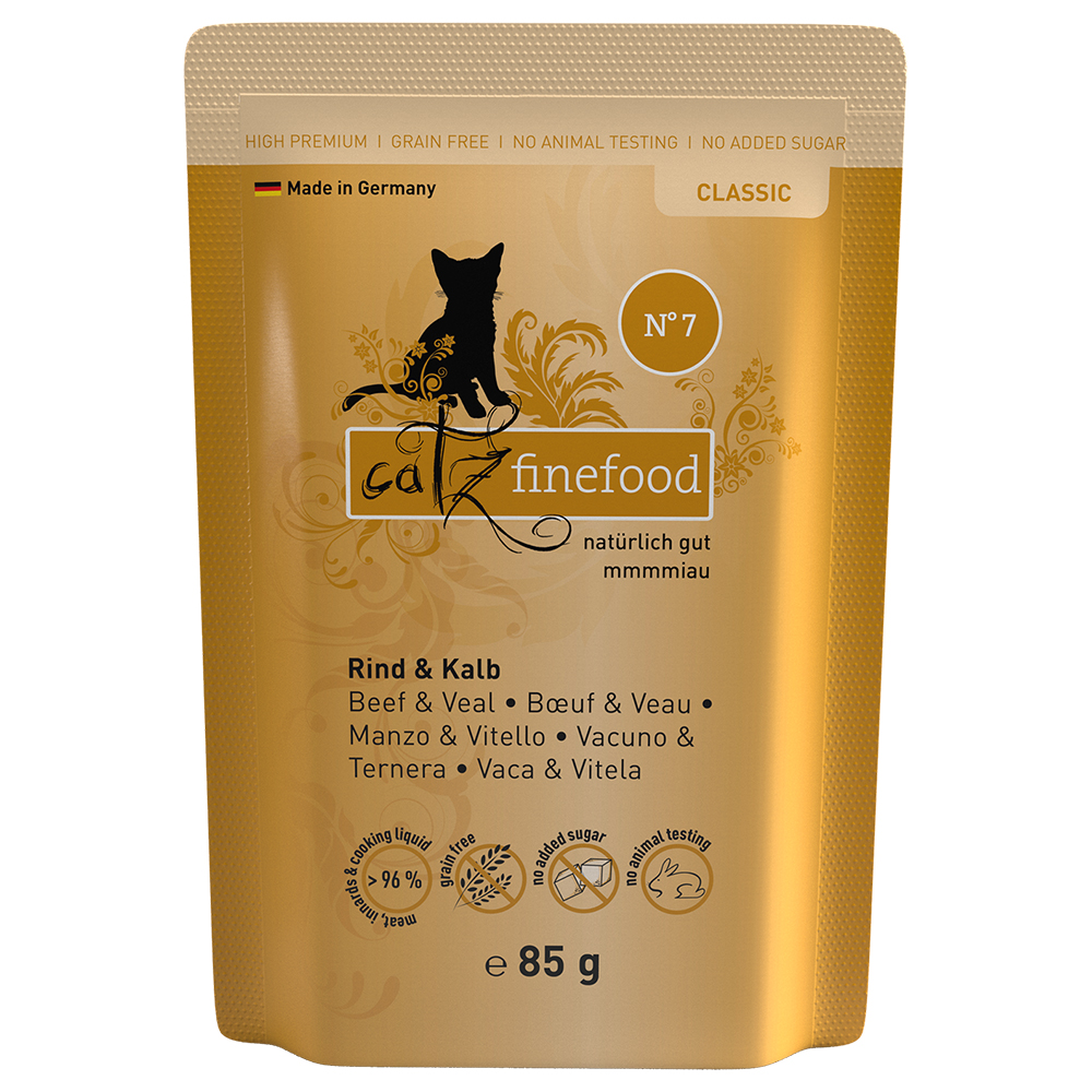 catz finefood w saszetkach, 8 x 85 g - Wołowina z cielęciną