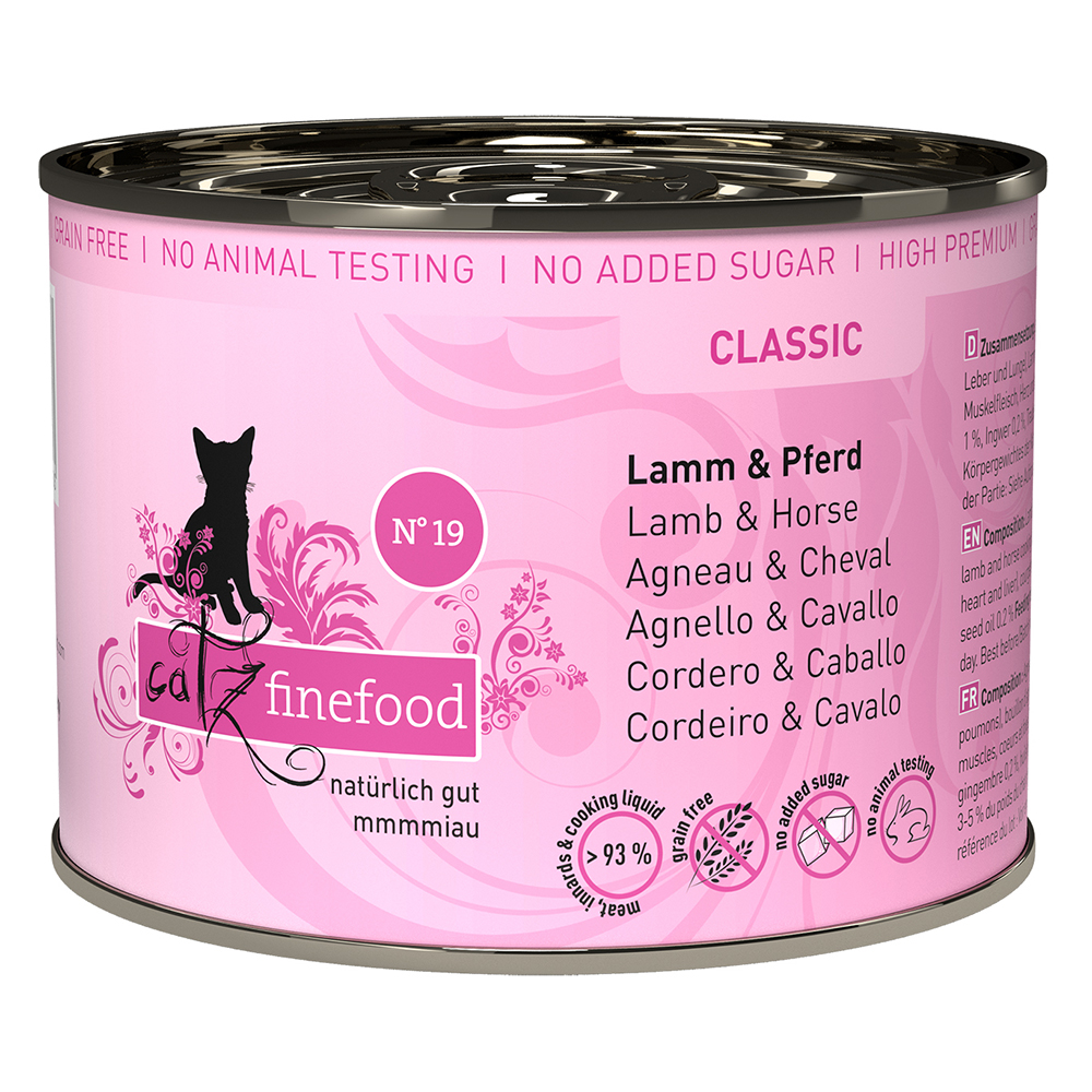 catz finefood, 6 x 200 g - Jagnięcina z koniną