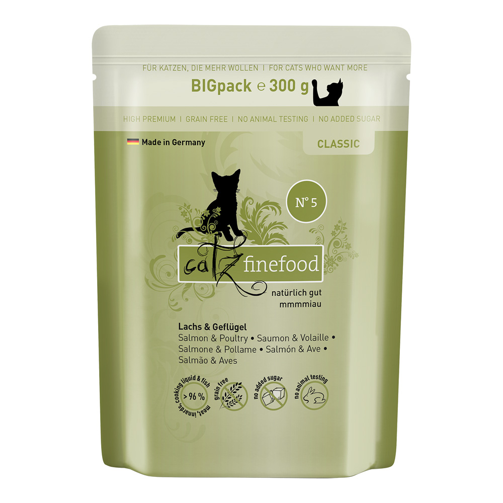 Korzystny pakiet catz finefood, 24 x 300 g - Łosoś z drobiem