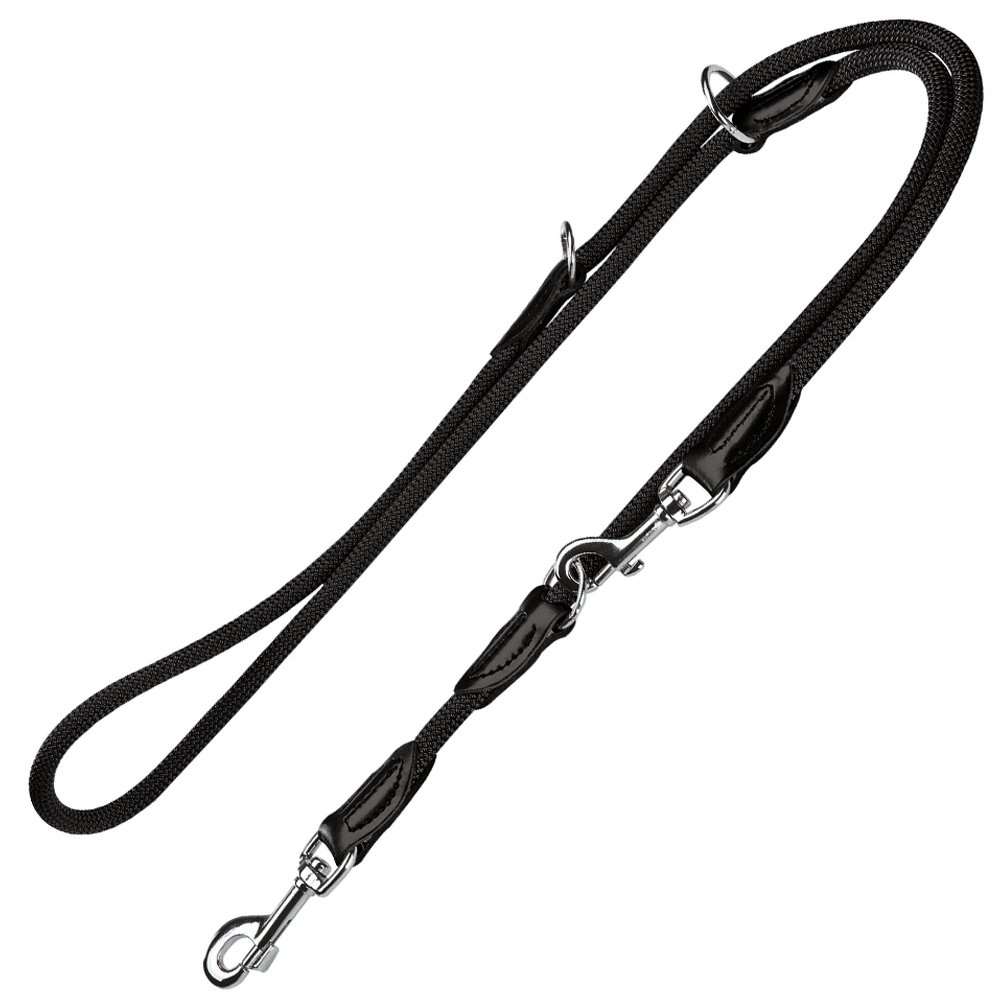 Komplet HUNTER Freestyle czarny obroża + smycz - Obwód szyi: max. 50 cm + smycz 200 cm