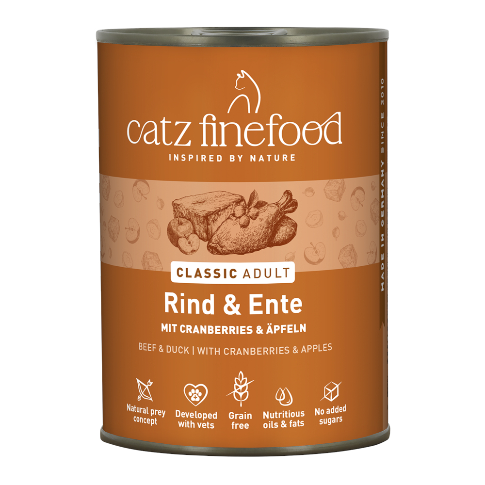 Korzystny pakiet catz finefood, 12 x 400 g - Wołowina z kaczką