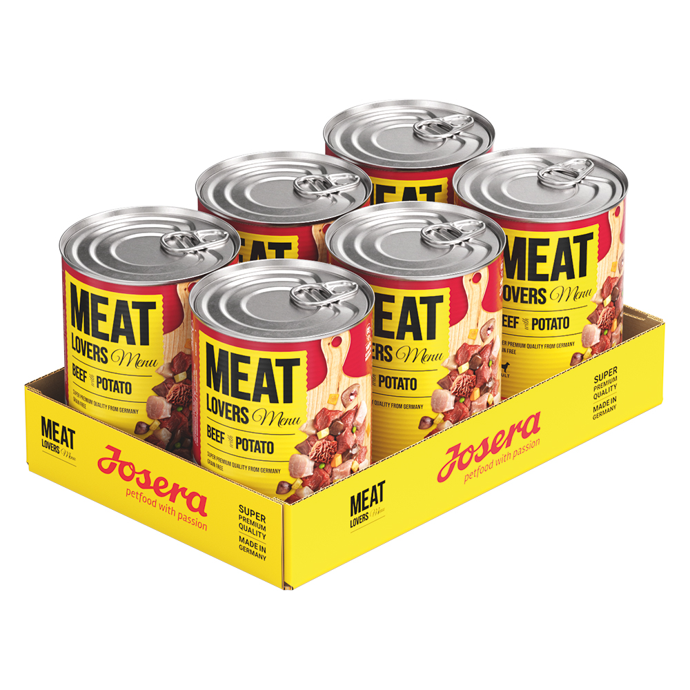 Megapakiet Josera Meatlovers Menu, 12 x 400 g - Wołowina i ziemniak (stara szata graficzna)