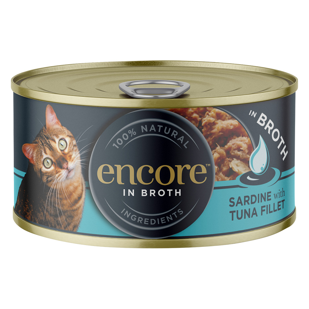 Encore, karma mokra w puszce, 16 x 70 g  - Sardynka i filet z tuńczyka