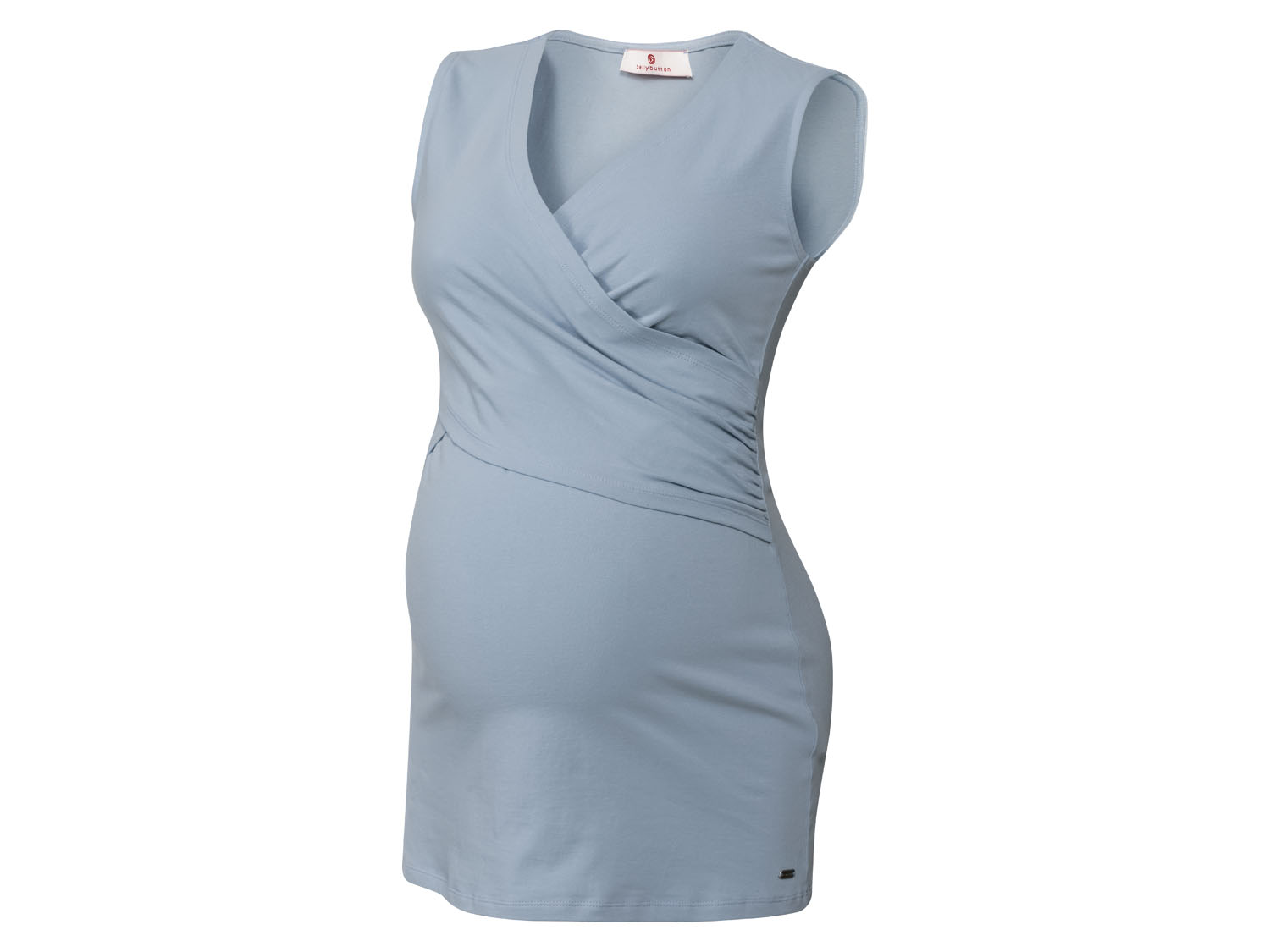 bellybutton T-shirt/ top ciążowy i do karmienia damski, z bawełny (Jasnoniebieski, 40)