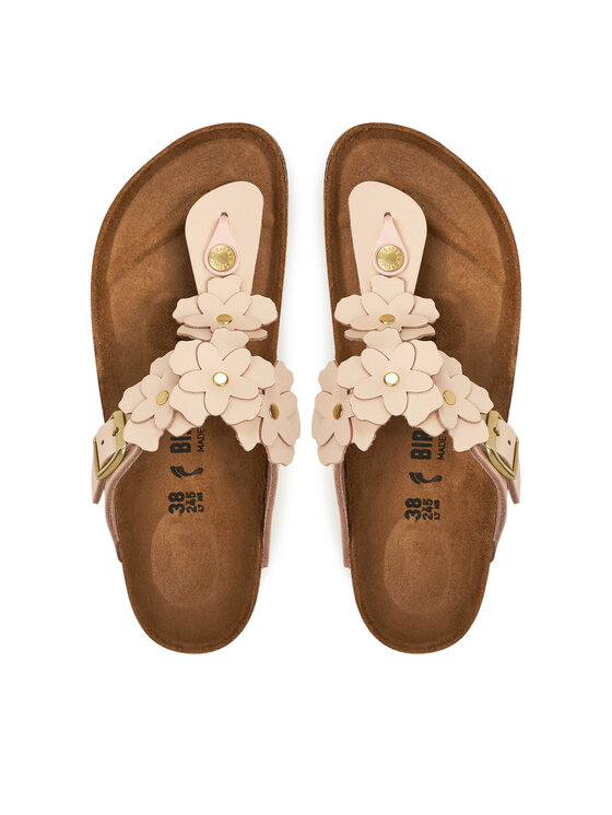 Birkenstock Japonki Gizeh Flowers 1029304 Różowy