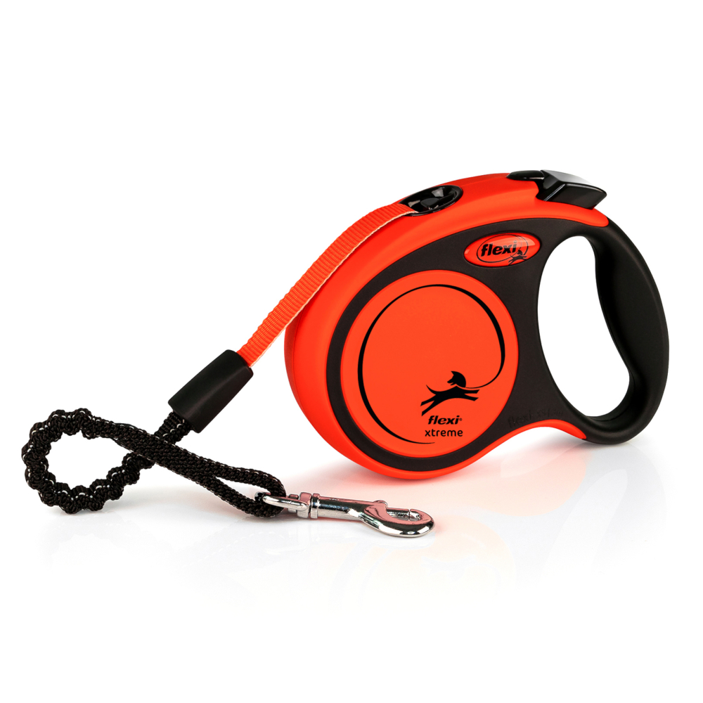 flexi Xtreme, zwijana smycz, pomarańczowa, 3 m - Rozmiar XS: do 15 kg