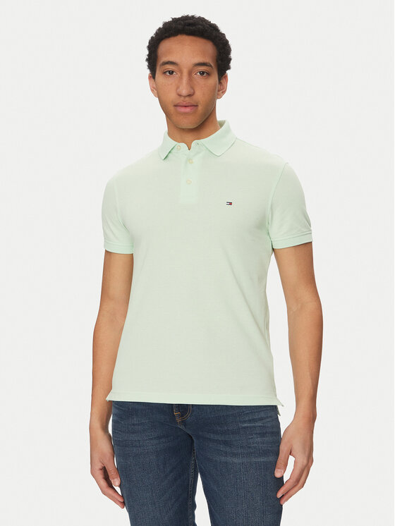 Tommy Hilfiger Polo 1985 MW0MW17771 Zielony Slim Fit