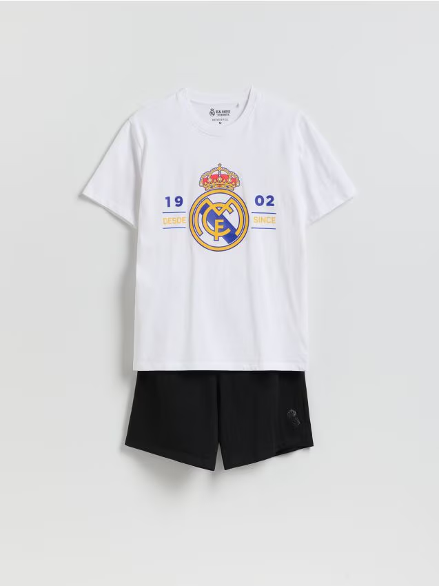 Reserved - Dwuczęściowa piżama Real Madrid - biały