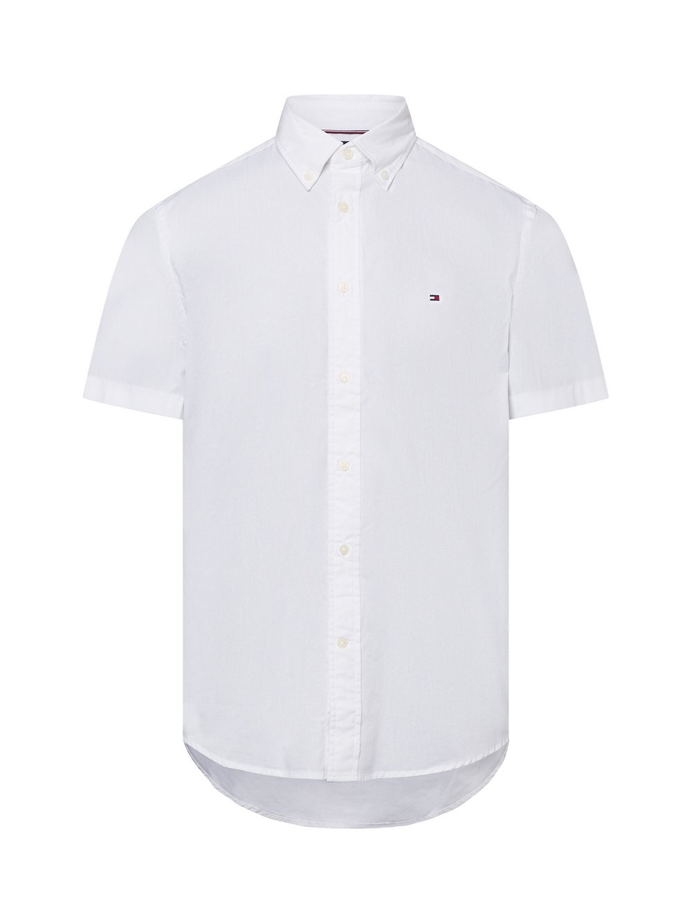 Tommy Hilfiger Męska koszulka z krótkim rękawem Mężczyźni Regular Fit Bawełna biały, M