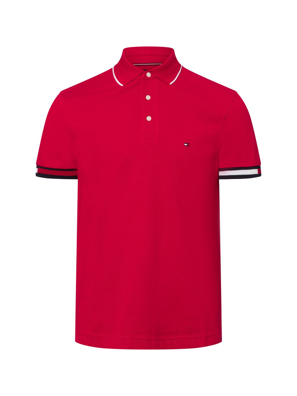 Tommy Hilfiger Męska koszulka polo Mężczyźni Bawełna czerwony, XXL