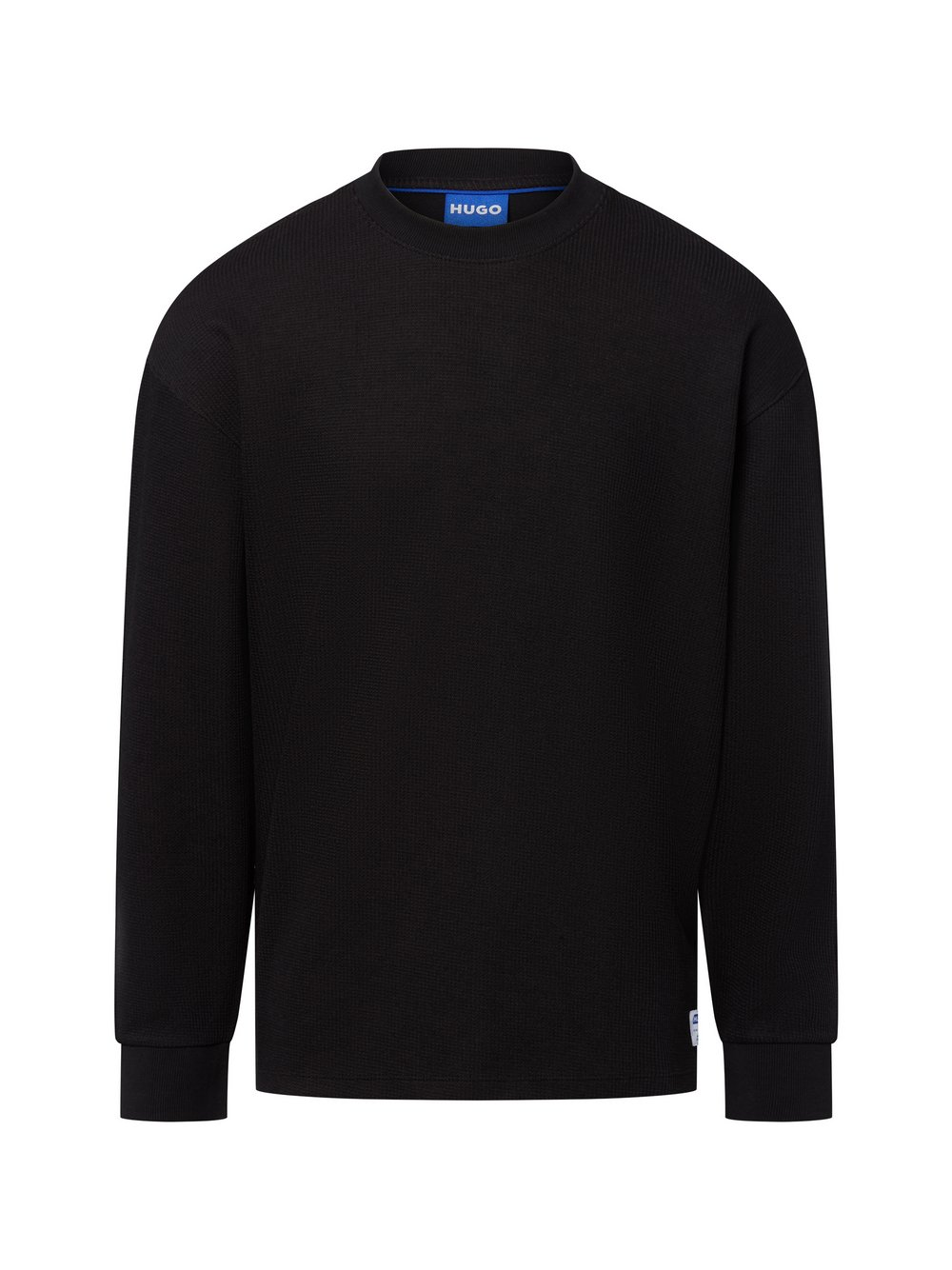 HUGO BLUE Bluza męska - Nuwolo Mężczyźni czarny, L