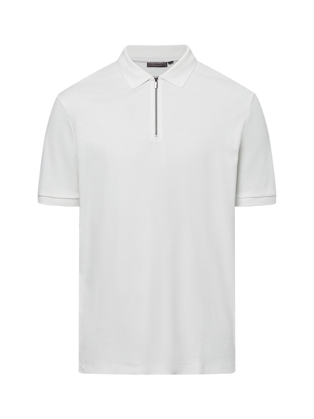 Finshley & Harding Męska koszulka polo Mężczyźni Bawełna biały jednolity, XXL