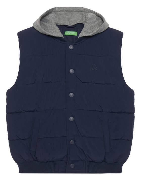 United Colors Of Benetton Kamizelka 2IGGCJ012 Granatowy Regular Fit