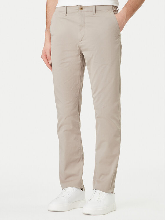 Calvin Klein Jeans Spodnie materiałowe LV04RF618G Beżowy Slim Fit