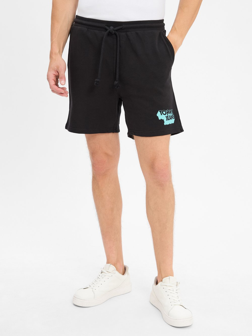Tommy Jeans Męskie szorty dresowe Mężczyźni Bawełna czarny, XL