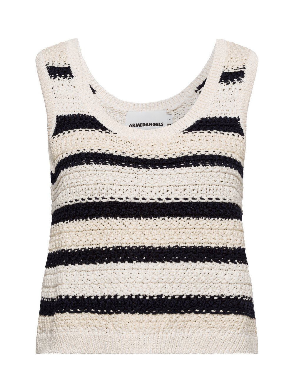 ARMEDANGELS Sweter damski - Claaire Kobiety Bawełna biały|niebieski, XL