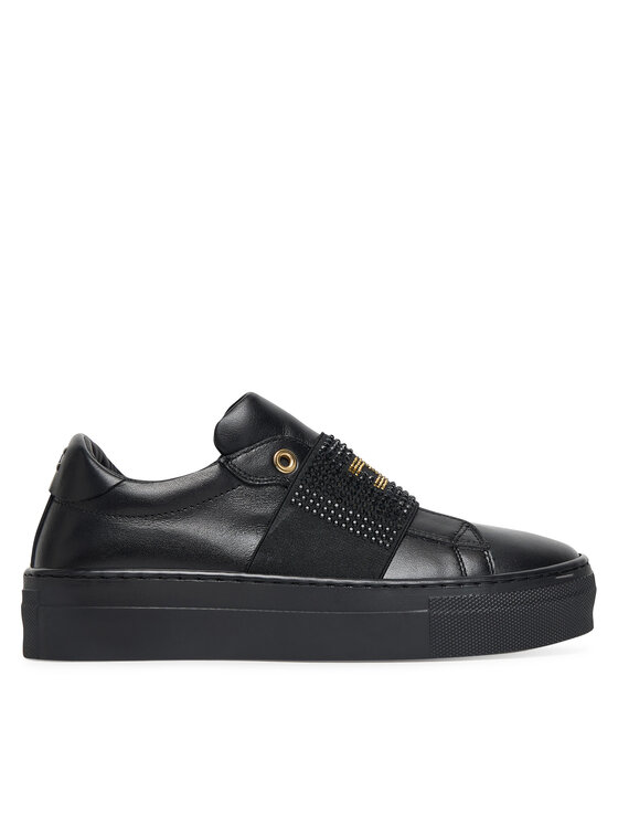 Elisabetta Franchi Sneakersy Low Cut Velcro F4A9-E0355-1251 S Czarny