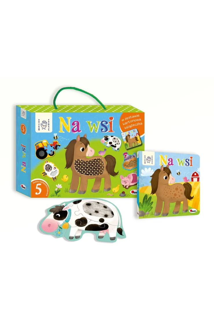 Dotykam Poznaję Na wsi box z puzzlami sensorycznymi