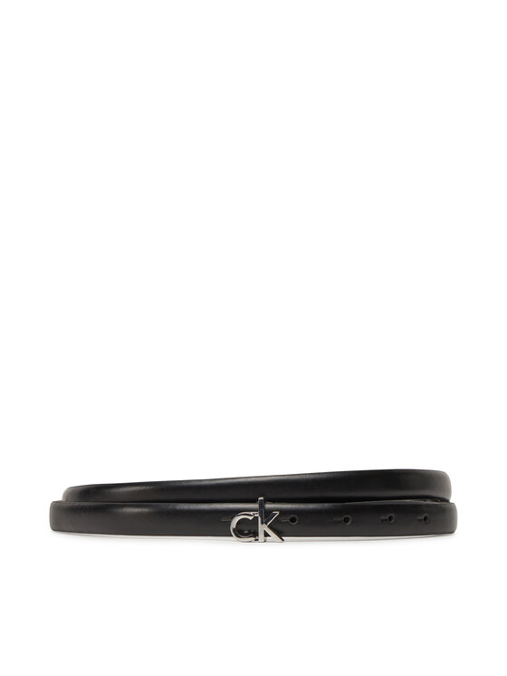 Calvin Klein Pasek Damski Ck Buckle Skinny Belt 1.5 K60K612932 Czarny