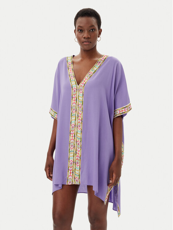 LOLA CASADEMUNT Tunika LS2516056 Fioletowy Relaxed Fit