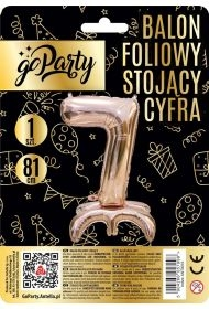 Balon foliowy stojący 7 rose gold