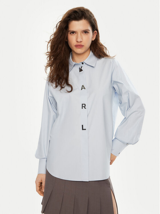 KARL LAGERFELD Koszula A1W11026 Niebieski Regular Fit