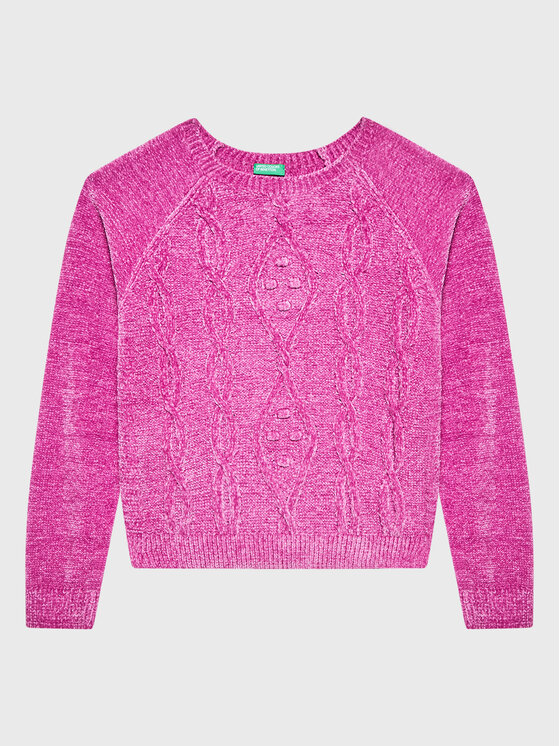 United Colors Of Benetton Sweter 1027C101P Różowy Regular Fit