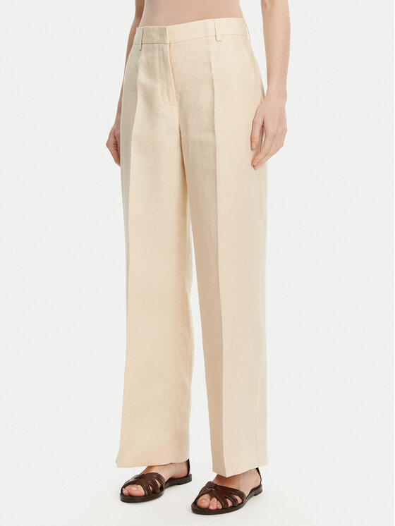 Weekend Max Mara Spodnie materiałowe Malizia 2515131052 Écru Regular Fit
