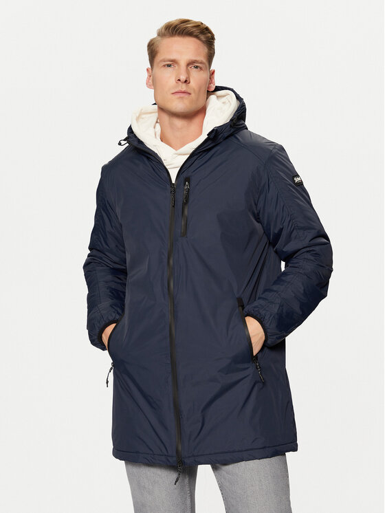 Schott NYC Parka BLADEN2 Granatowy Regular Fit