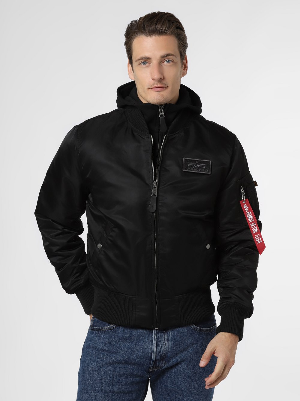 Alpha Industries Kurtka męska Mężczyźni Sztuczne włókno czarny, M