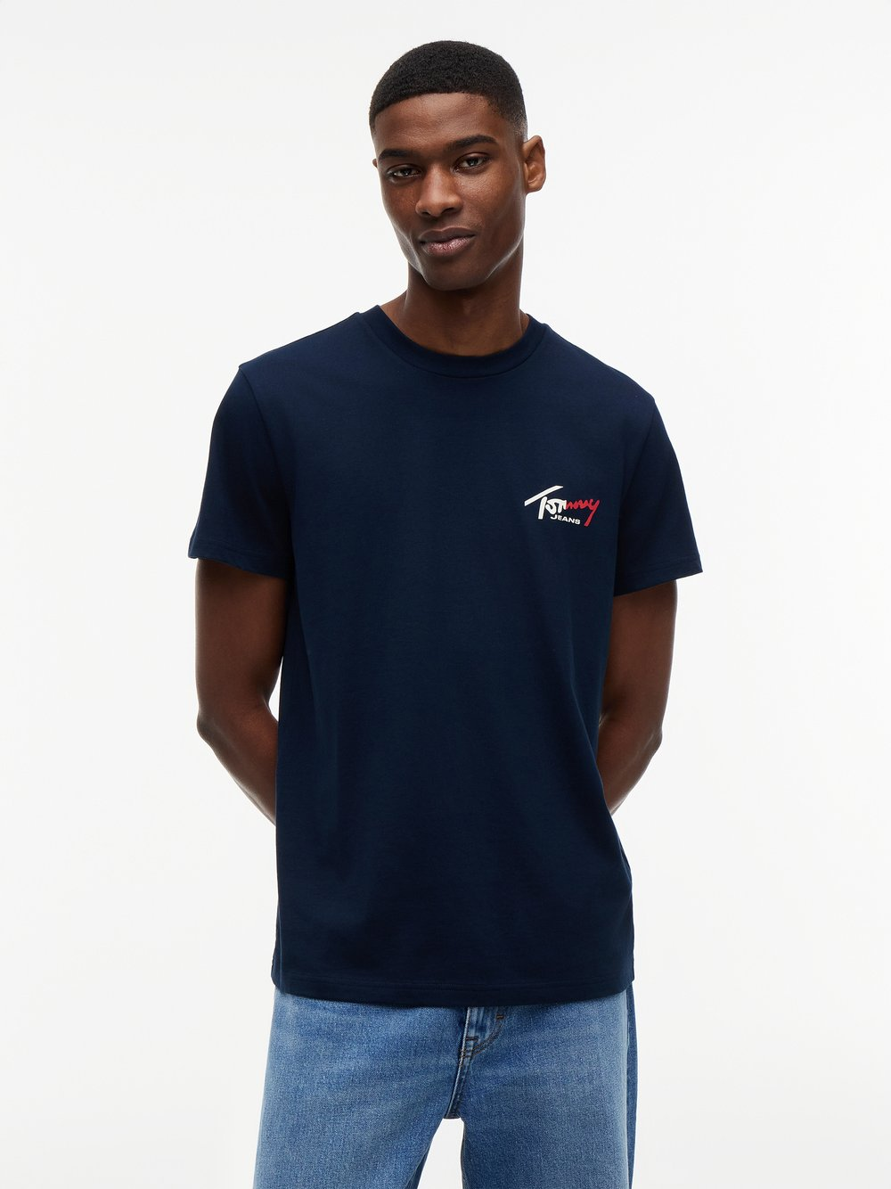 Tommy Jeans Koszulka męska Mężczyźni Bawełna (100%) niebieski, S