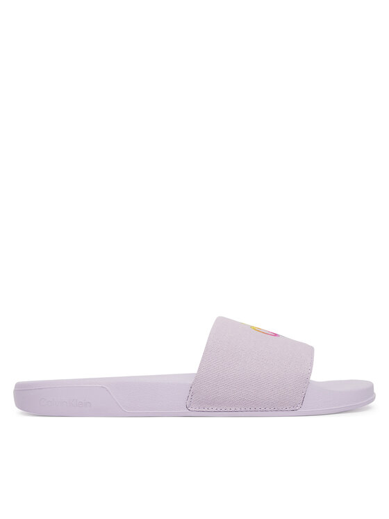 Calvin Klein Klapki Essential Slide Pride Cv Wn HW0HW03297 Fioletowy jasny