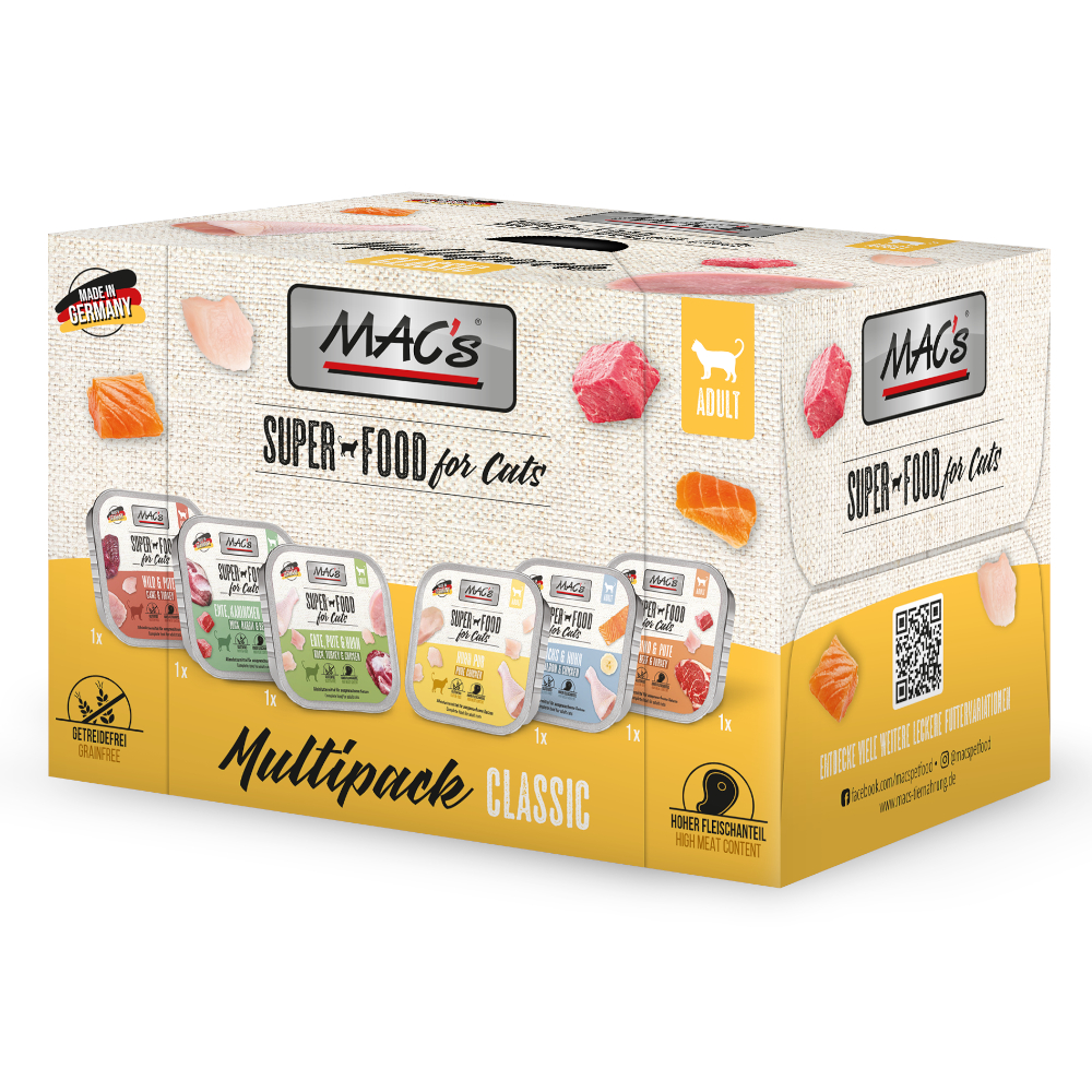Pakiet próbny MAC's Cat w tackach - 6 x 100 g, pakiet mieszany (6 odmian)