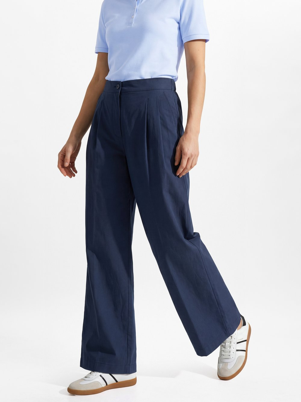 Weekend Max Mara Damskie spodnie plisowane - WKDBenda Kobiety Bawełna (100%) niebieski, 44