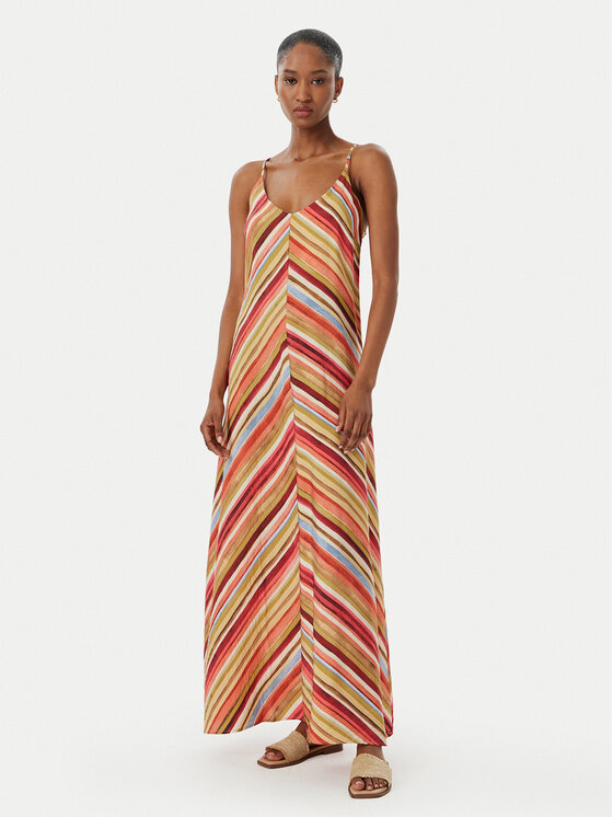 Vero Moda Sukienka letnia Ellie 10345251 Pomarańczowy Regular Fit