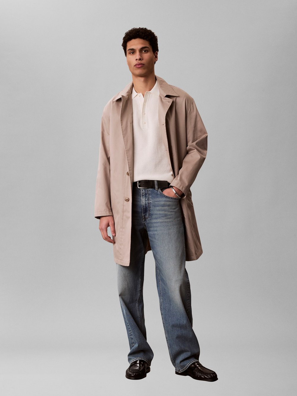 Calvin Klein Jeans Męska koszulka polo z dzianiny Mężczyźni Bawełna (100%) biały, XL